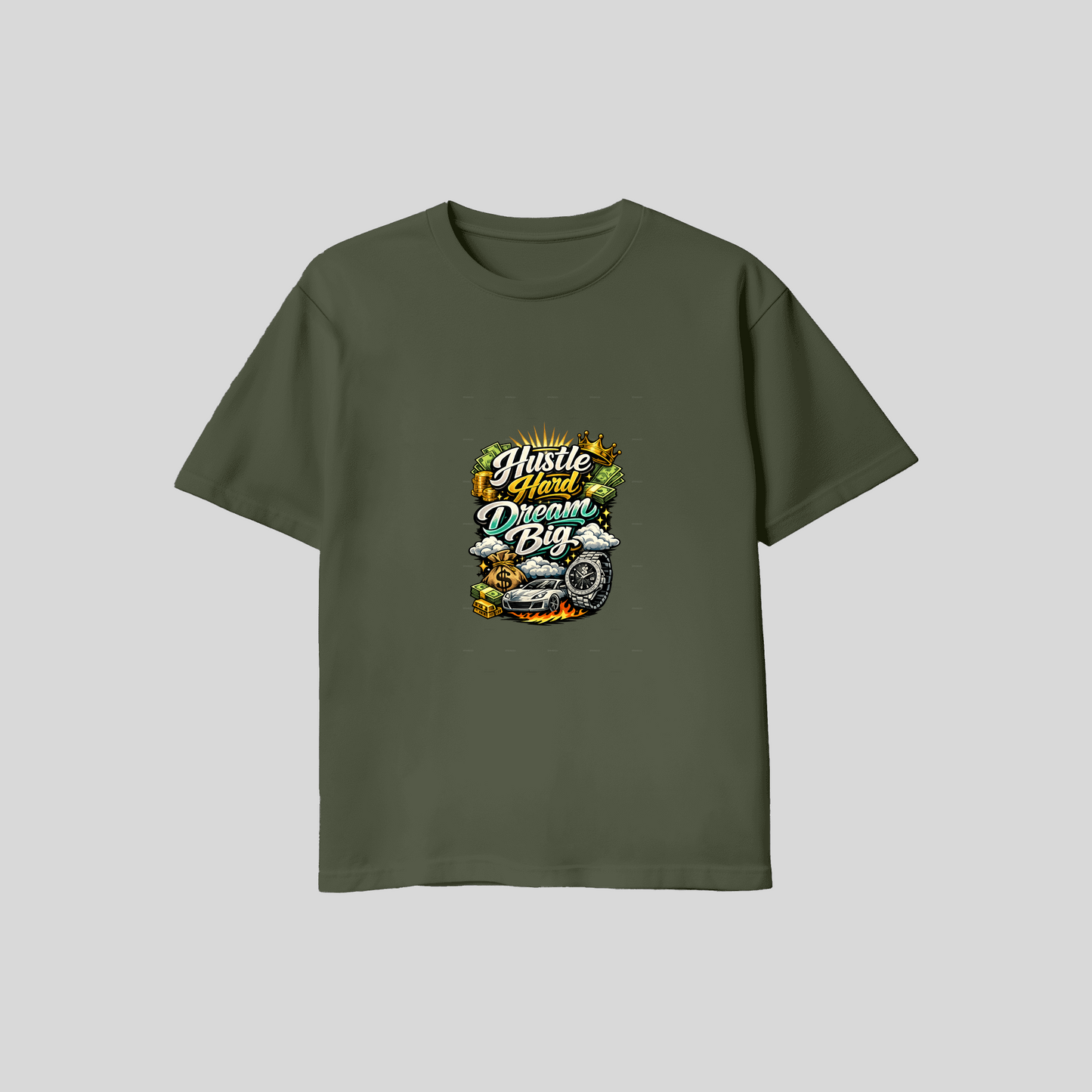 Hustle Hard - Olive