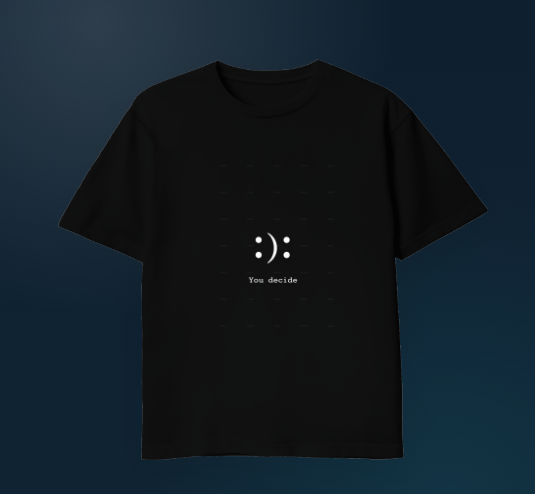 Smile – Das gute Laune Shirt - Schwarz
